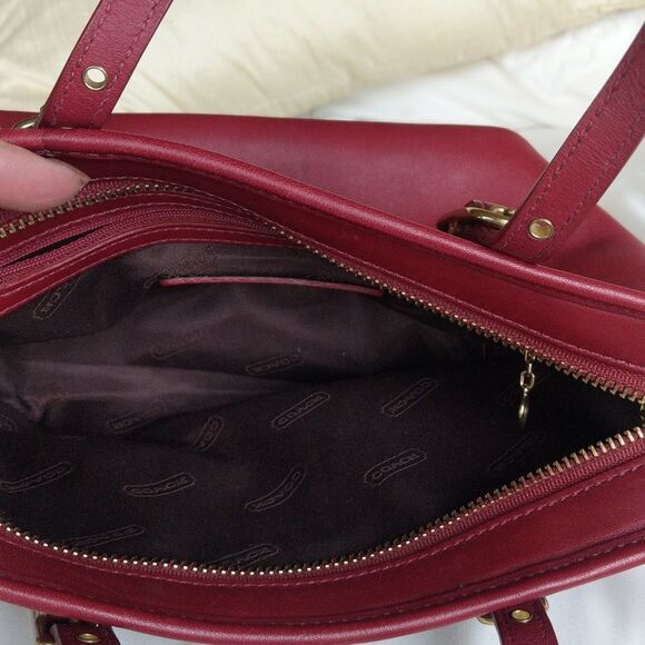 COACH Luxurious Red ♥️  Y2K Vintage Mini Tote Bag 9846 - Picture 8 of 12